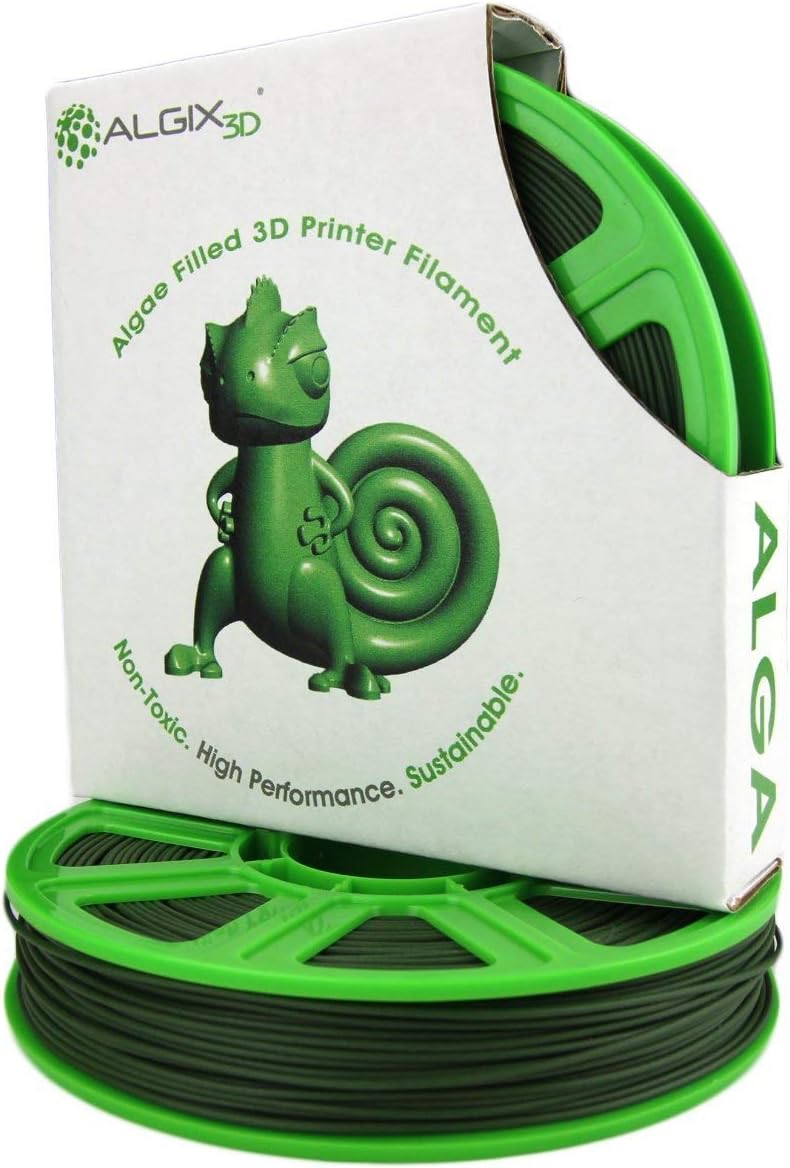 3D Printlife Alga 2.85mm, 375g Evergreen Algix 3D Printer Filament, Dimensional Accuracy < +/- 0.05 mm, Evergreen