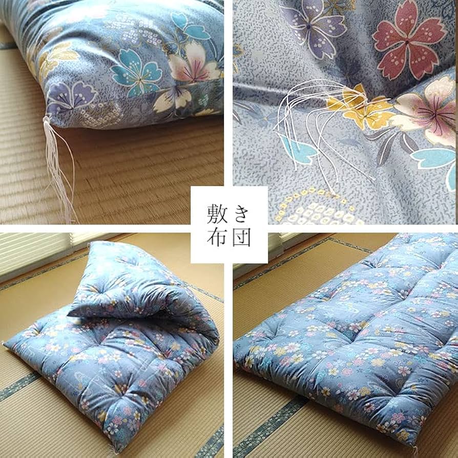 掛け布団敷布団　セット　和布団　綿布団　シングル ぜんぶ洗える】 日本製 和布団4点セット 肌掛け付き シングル