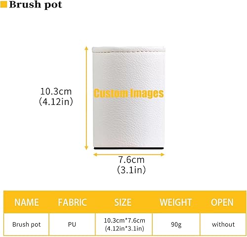 Miniatura 2 de BIGCARJOB Portalápices con estampado de mariposas azules para escritorio, caja de almacenamiento para brochas de maquillaje, organizador de