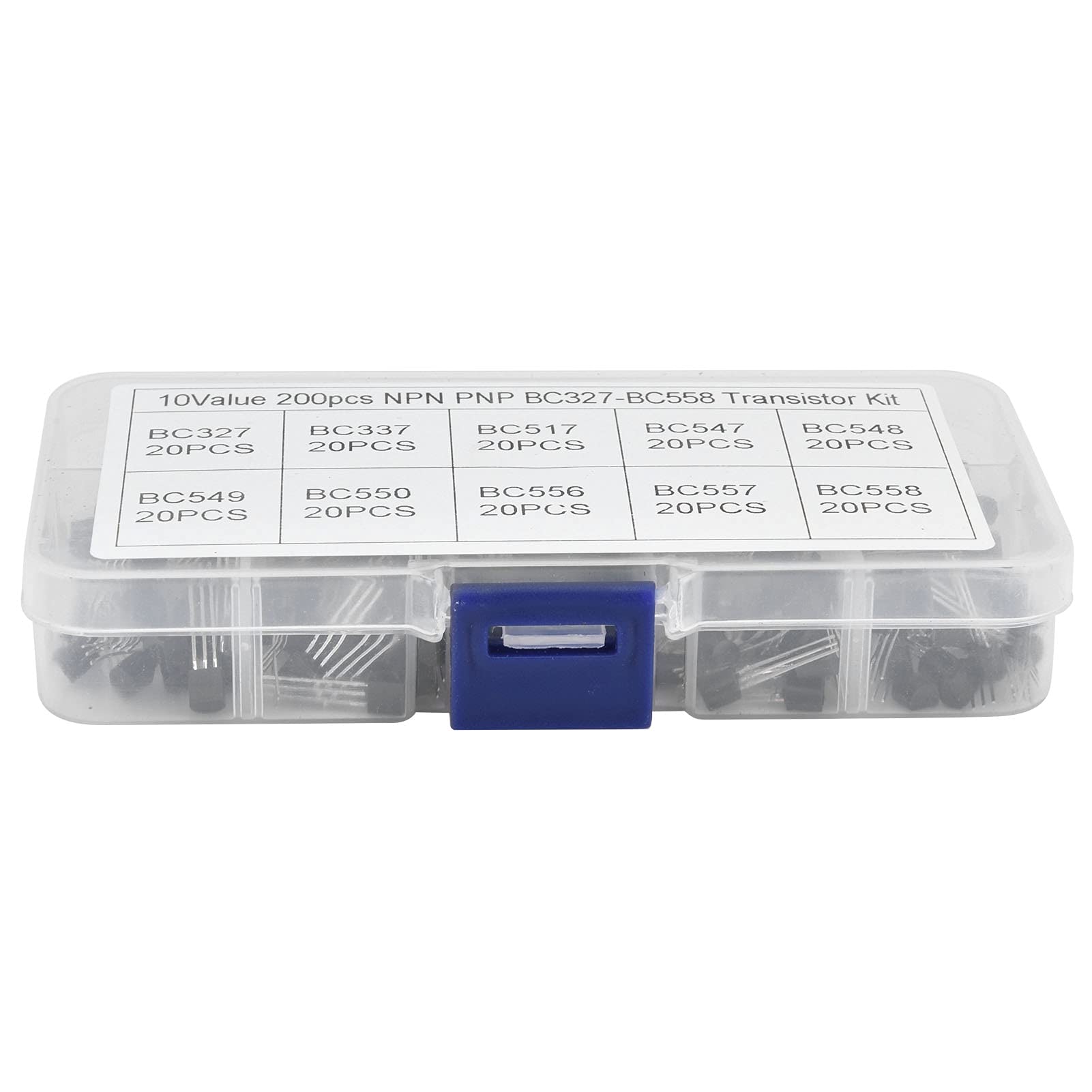200 Stück Transistor Set, Dioden Sortiment Kit Mit Clear Box,BC327 BC337 BC517 BC547 BC548 BC549 BC550 BC556 BC557 BC558