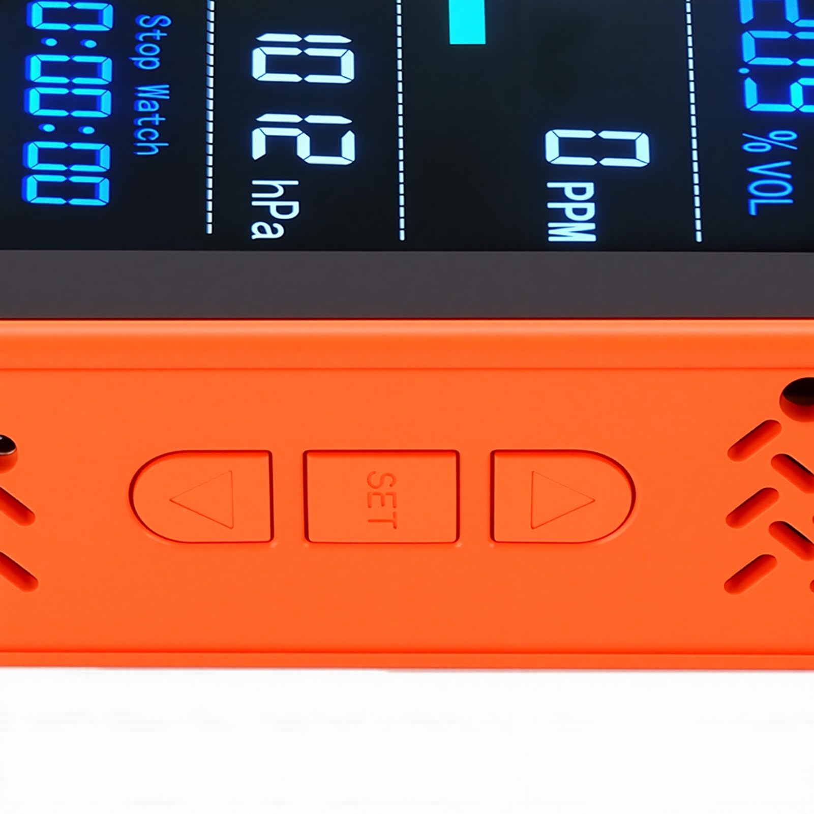 Tosuny Detector Portátil de Calidad del Aire, Monitor de Oxígeno, Medidor de Humedad, Temperatura y Presión del Aire con Linterna, Cronómetro, Mini Sensor para Viajes, Camping, Habitación de Hotel