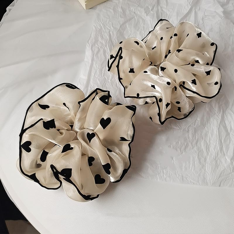 Lemeilleur Fancy Chiffon Hair Scrunchies for Thick Hair