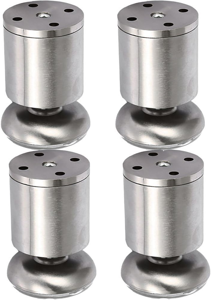 4Pcs 4 inch Stainless Steel Furniture Legs Feet Sofa TV Desk Table Cabinet Legs