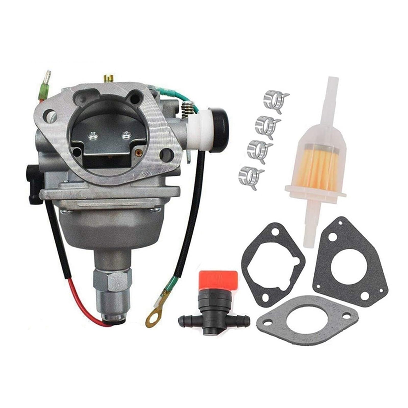 Genérico para Kohler CV18S CV20S CV22S CV725 Command para Motor Carb 2485325-S 24-853-25-S Filtro de Combustible carburador Abrazadera válvula Cierre Carburador de cortacésped