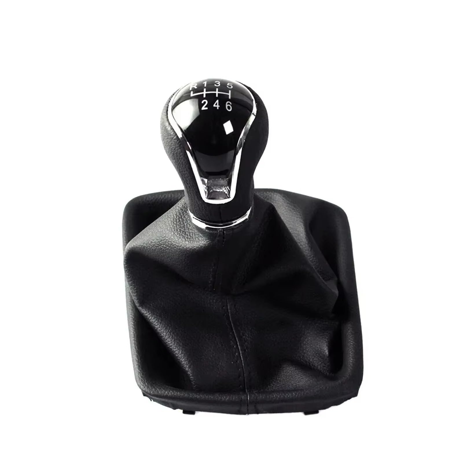 Qwqaab 6 Speed Black Manual Gear Knob For Seat Leon Iii Mk3 5 Doors 2012-2020 Lhd Shifter Lever Manual Gear Shift Knob Pu Gaiter Boot 5/6 Speed(6 Speed Black)