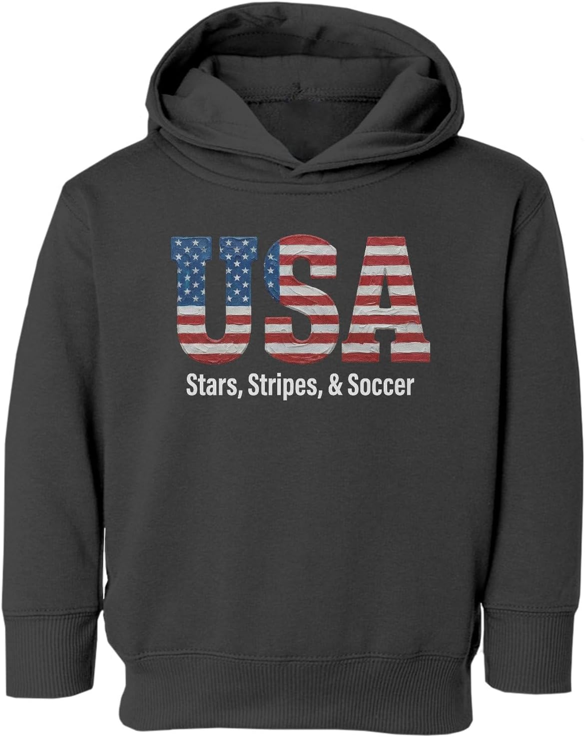 USA Stars Stripes and Soccer - 2026 Inspired Fan Toddler Hooded Sweatshirt