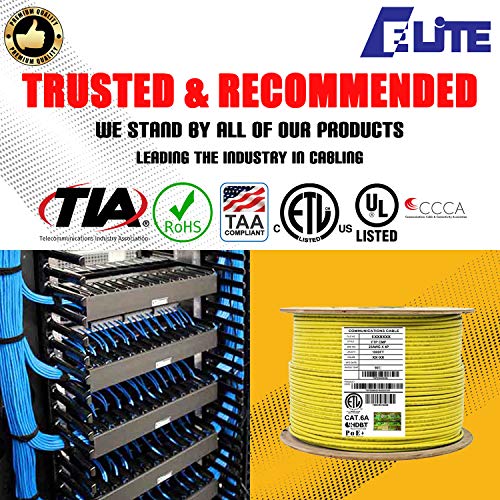 Cable Cat6A Shielded Plenum FTP 1000ft RJ45 Amarillo miniatura 3