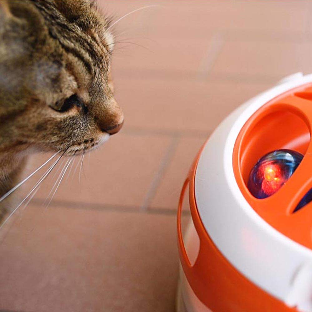 Ferplast Juguete para Gatos Tornado en Forma de Carrusel, Interactivo, 2 Bolas Incluidas, con Peluche, Combinable