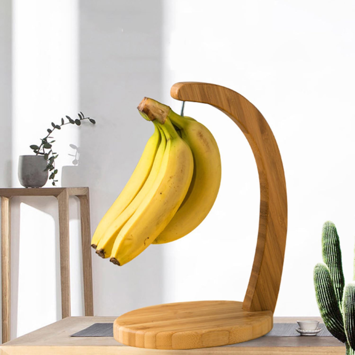 Gancio Per Banane In Legno - Supporto Per Frutta Con Base Stabile, Ideale Per Cucina O Sala Da Pranzo - Foto 8