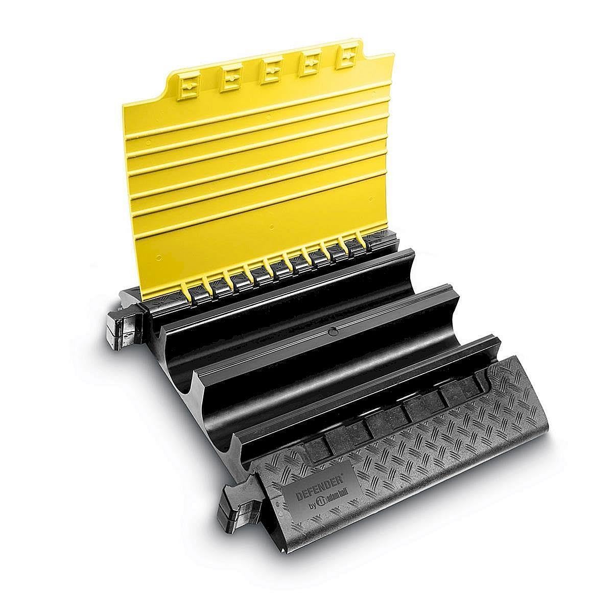 adam hall 85600 Pasacables de Suelo Negro, Amarillo - Protector de Cable (Pasacables de Suelo, Negro, Amarillo, Termoplástico de Poliuretano (TPU), 0,7 m, 783 mm, 13,9 cm)