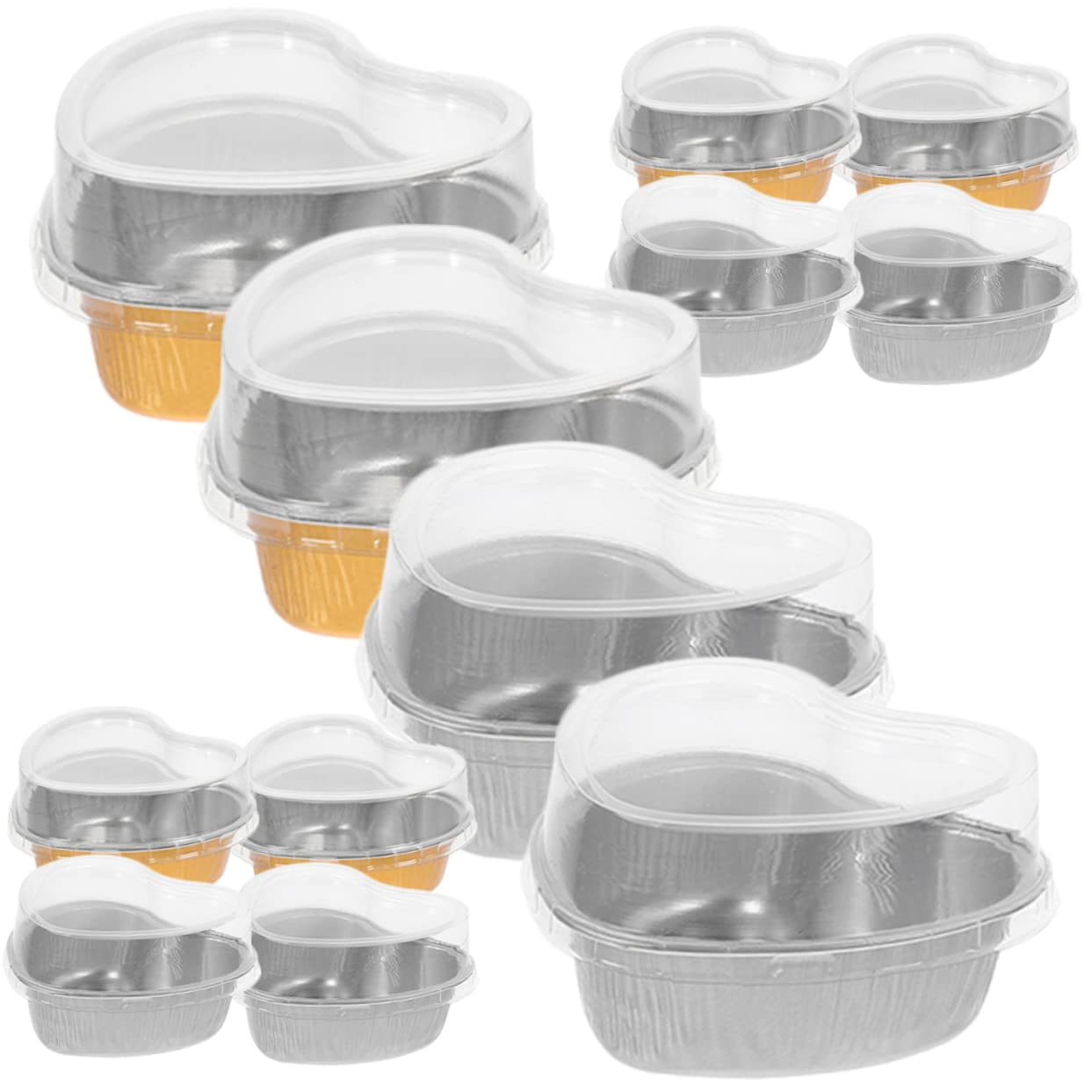 COLLBATH Heart Shaped Cake Set 30 Pcs Reusable High-Temperature Great for Baking Party Outdoor Use