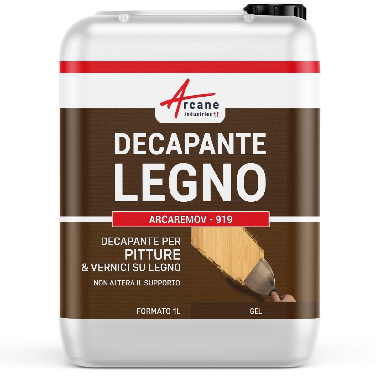 Detergente decapante, Sverniciante per vernici e smalti su legno - 1 L - ARCANE INDUSTRIES