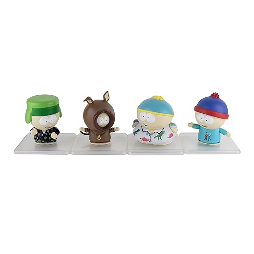 Worlds Smallest Super Impulse South Park 3.75 Inch Figures Bundle Set of 4 - Stan - Cartman - Kyle - Kenny