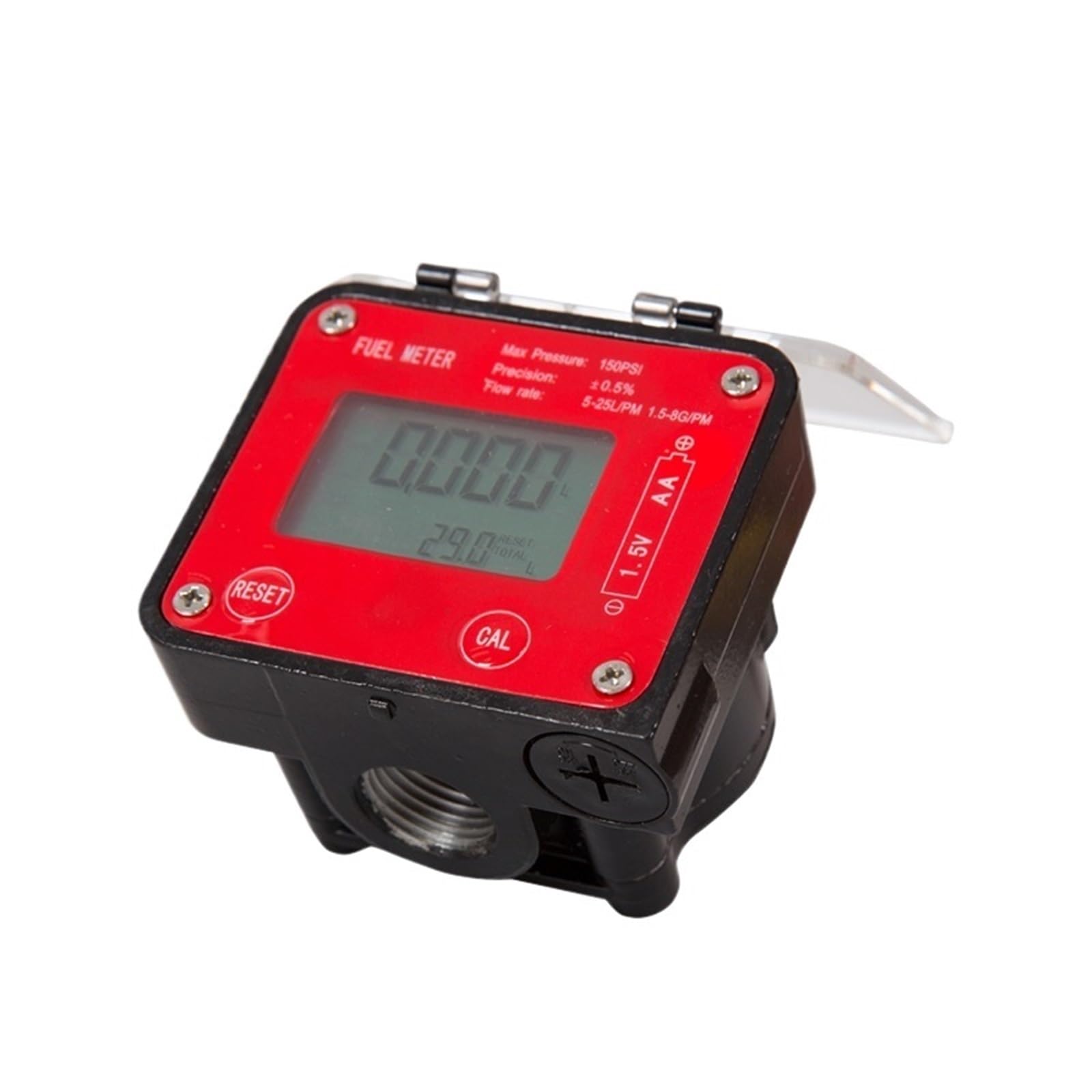 QfUxYYSLD Digital Oval Gear Diesel Flow Meter Sensor Counter Indicator(DN20)
