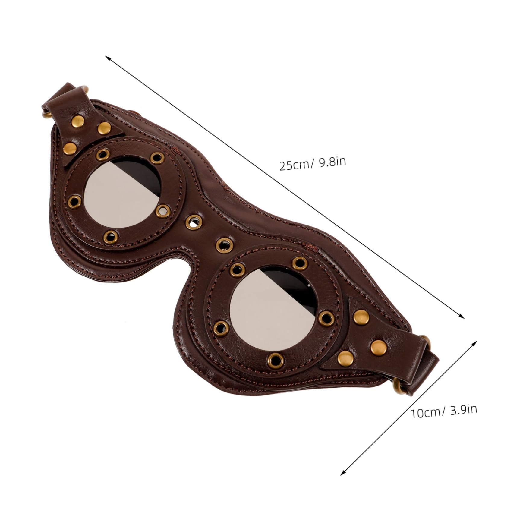 LIFKOME Leather Vintage Goggle Decor Retro Glasses Essential Eye Protection for Daily Life Themed Parties