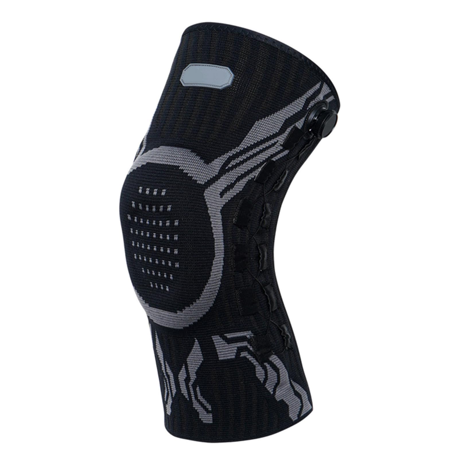 Rodillera con Ajuste De Perilla para Alivio del Dolor,CompresióN Ajustable,Manga Entrenamientos,Artritis,Dolor Articular Desgarro Menisco,Ideal Correr,Deportes Uso Diario(XL,Black+Left)