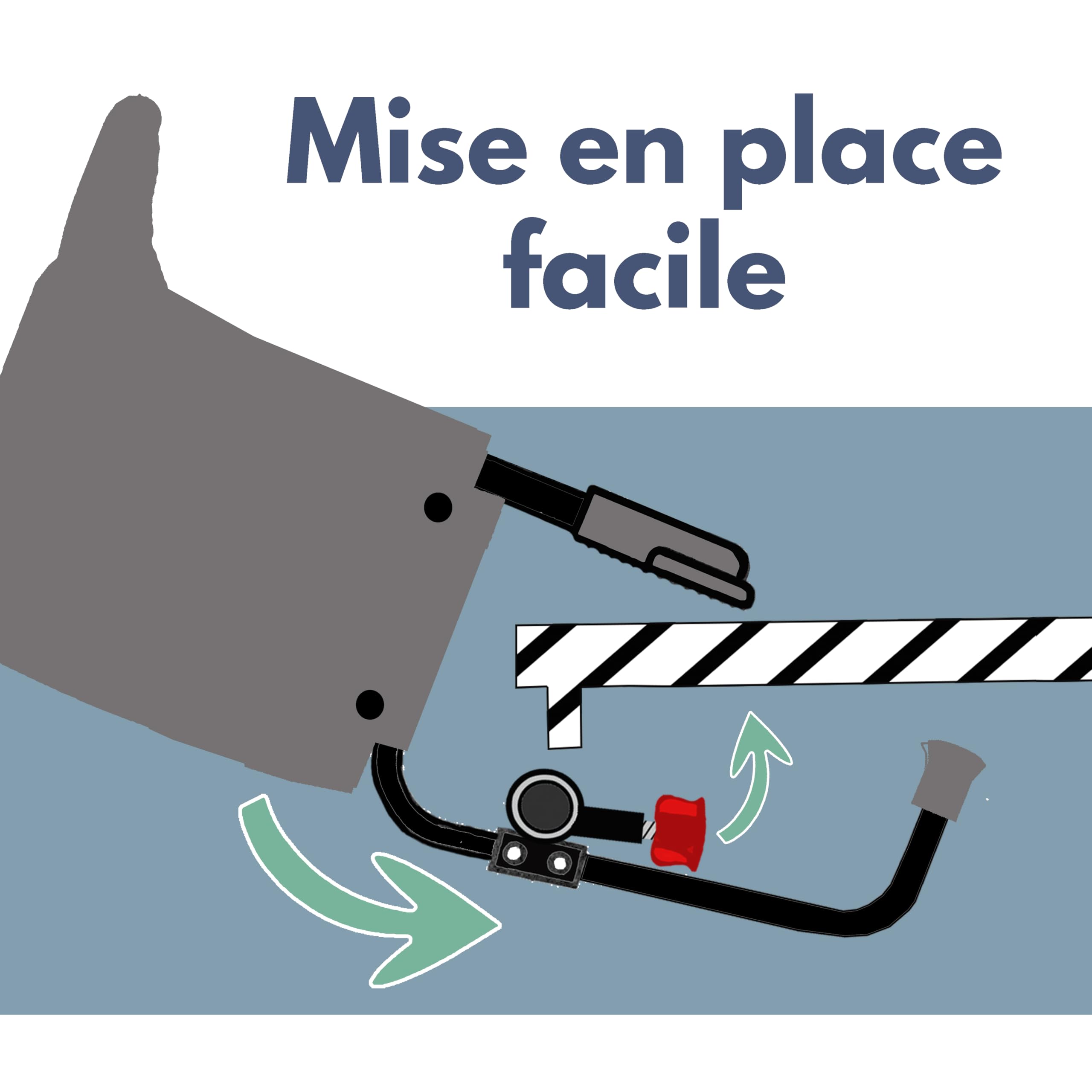 Looping Siège de Table Bébé Pliable | Fixation Sécurisée 4 points, Nomade et Compact | GRIS Chiné
