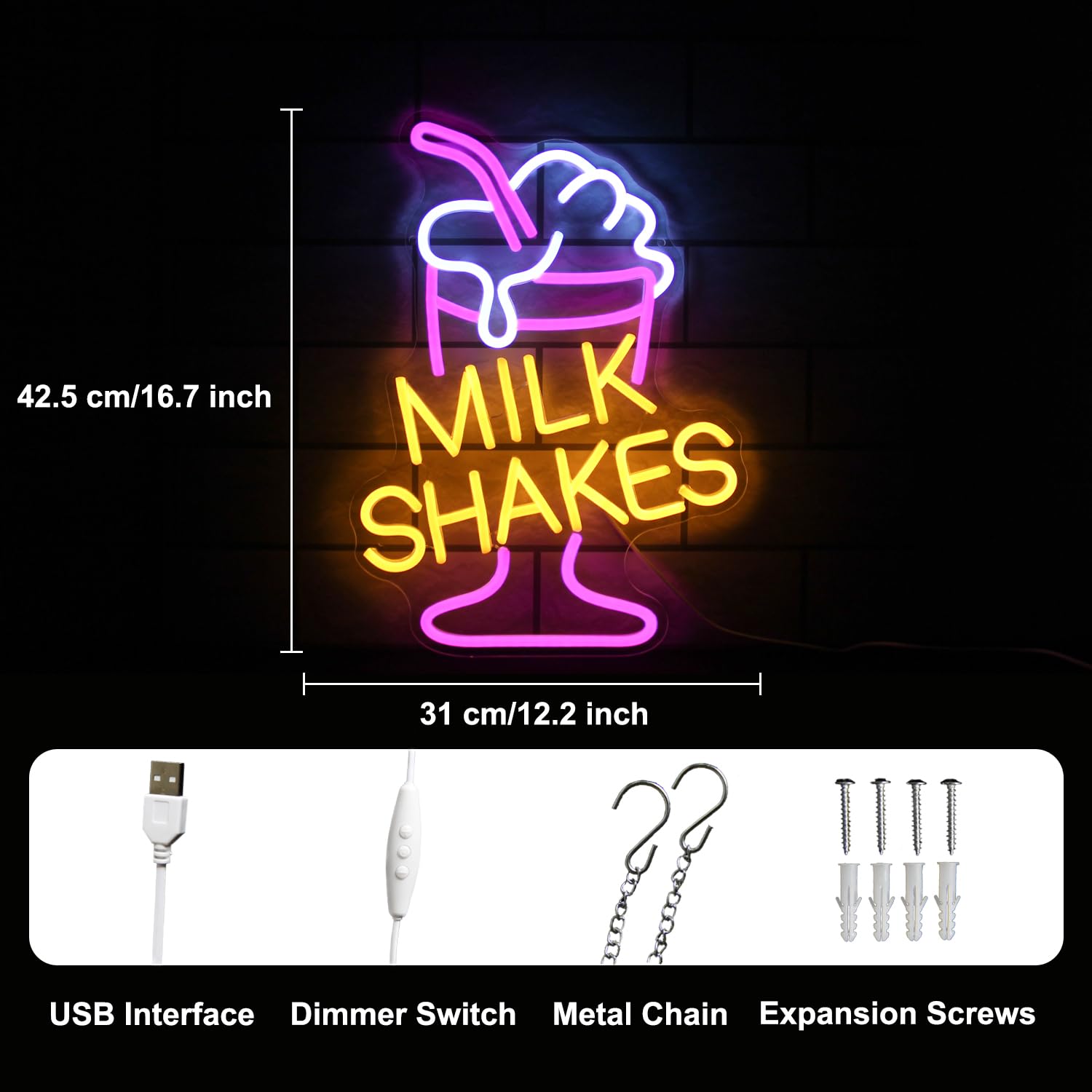 Luci al neon dell'insegna del neon dei frullati per la decorazione del negozio del succo di