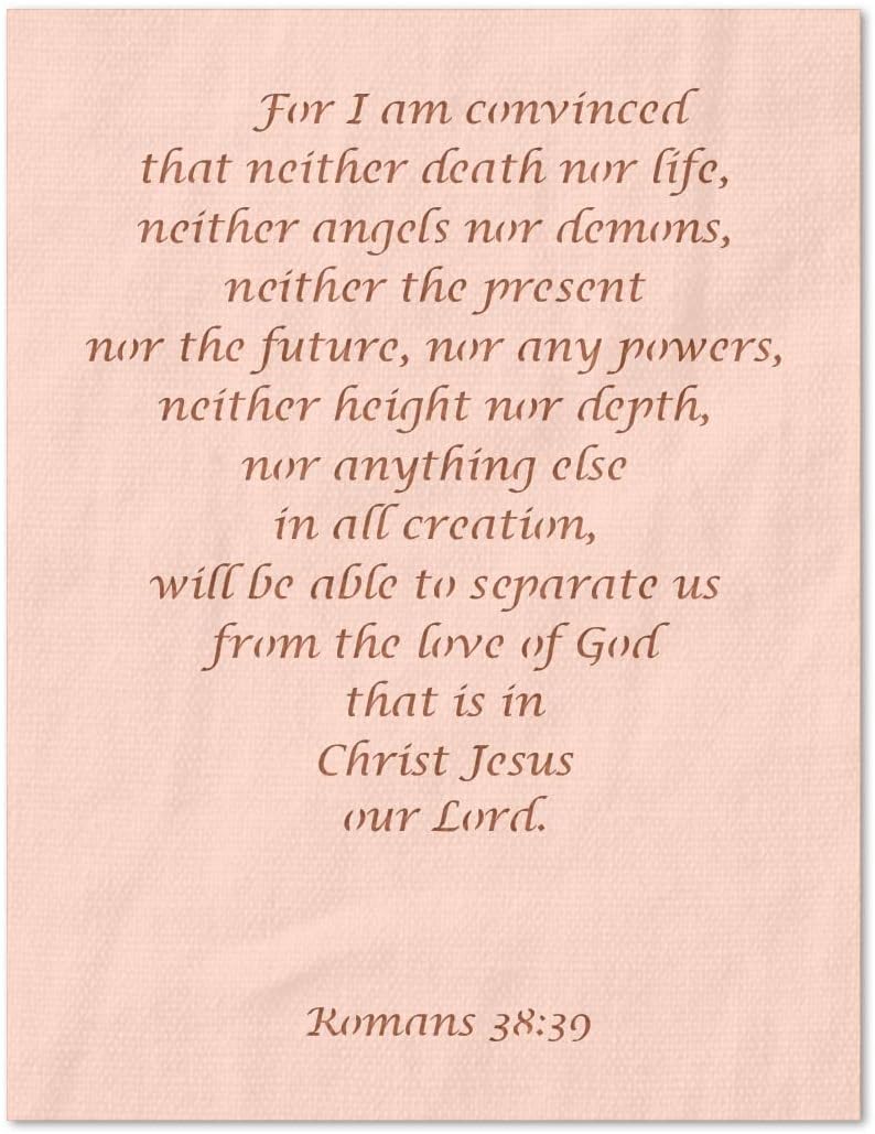 Stencil Stop Romans Bible Verse Stencil - Reusable for DIY Projects, Painting, Drawing, Crafts - 14 Mil Mylar Plastic (13.13 x 18 inches)
