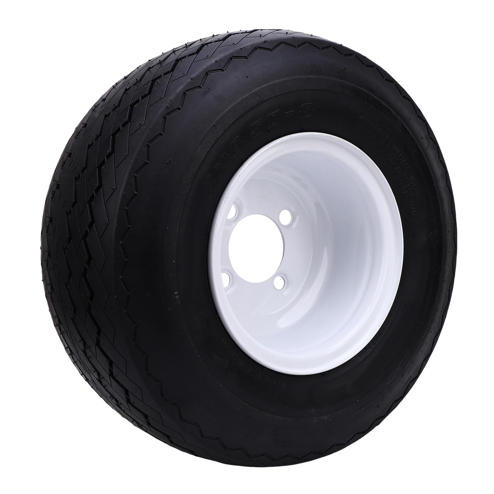 Luocute Neumáticos para Cortacésped 18x8,50-8 con Llanta, Rueda de Neumático para Tractor sin Cámara de 4 Capas para Cortacésped, Césped para Tractor de Jardín