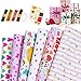 dcas, 6 Pezzi Carta da Regalo, Carta da Regalo Colorata, Romantica, per il Compleanno di San Valentino, con Nastro + Adesivo, Adatto per San Valentino e Feste di Compleanno