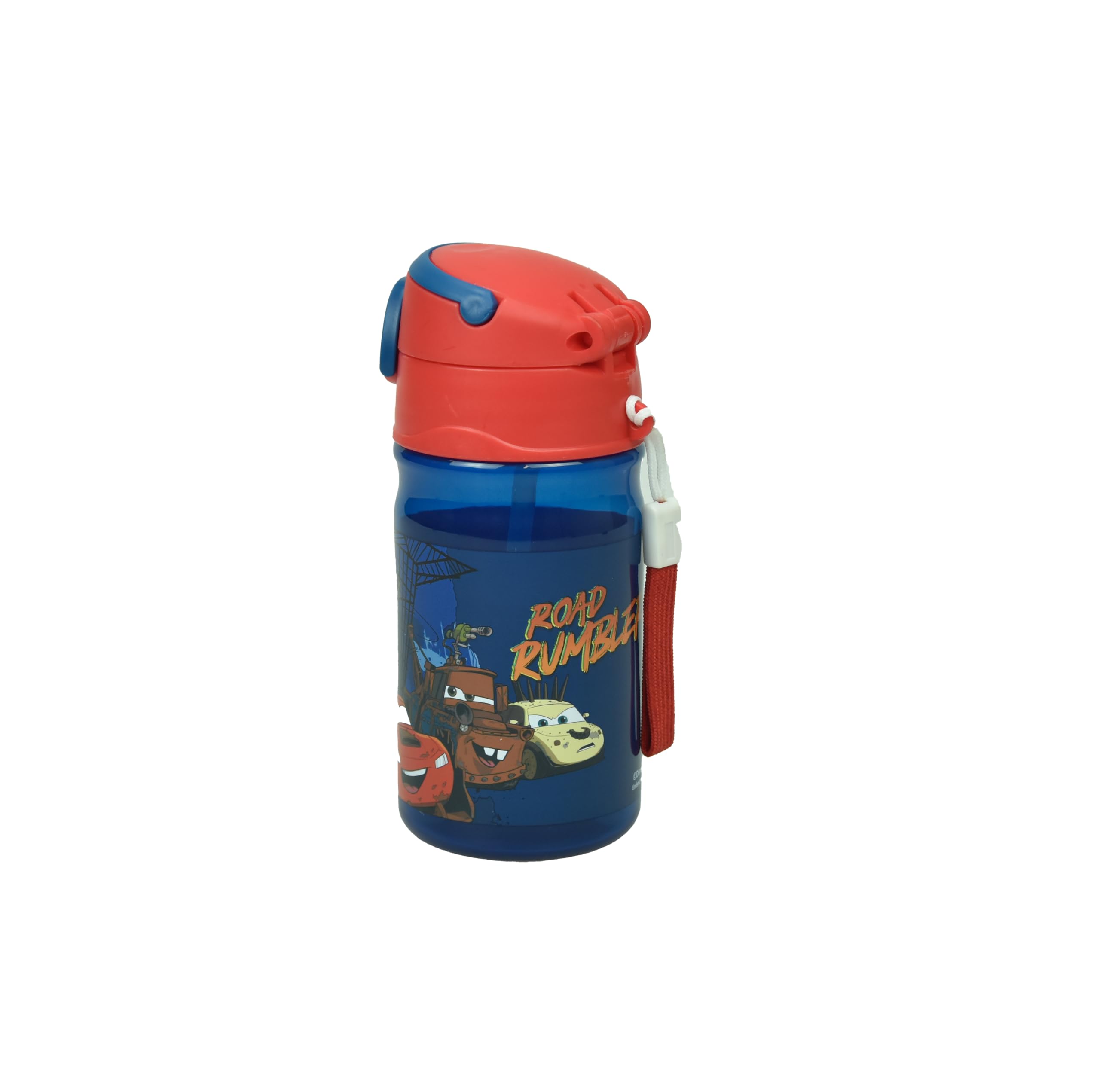OM SUPPLIES Cars Characters Reusable Sipper Water Bottle Drink Bottle with built-in handle for Easy Carry School Lunch Kids Childrens 350ml (Cars) - Image 3