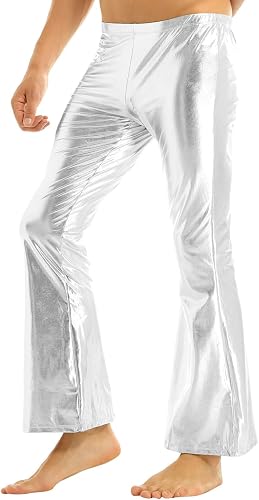 Miaeowve Men's Vintage 60s 70s Bell Bottom Stretch Fit Classic Flares Retro Leg 