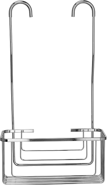 Croydex QM262941 Chrome Shower Mixer Caddy Bathroom Storage Basket, 5 Year Rust Free Guarantee , 12.5 x 25 x 44 cm