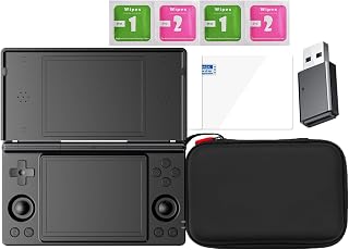 RgAmbernic RG DS Android 14 System Flip Handheld Game Console with Protective Case