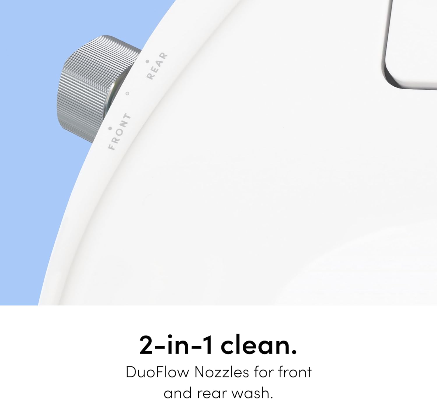 TUSHY Wave Non-Electric Bidet Toilet Seat | Sleek Elongated Design, Quick-Release for Easy Cleaning | DuoFlow Front & Rear Wash, Soft-Close Lid, Self-Cleaning Nozzle, 10-Min DIY Install, Platinum Knob - Image 6