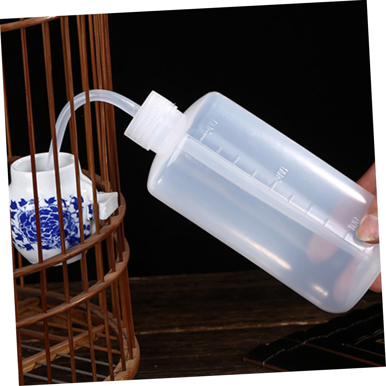 balacoo 6pcs Birds Cage Water Adding Bottle Capacity Plastic Water Pot for Parrots and Birds Multifunctional Pet Feeder and Watering Each