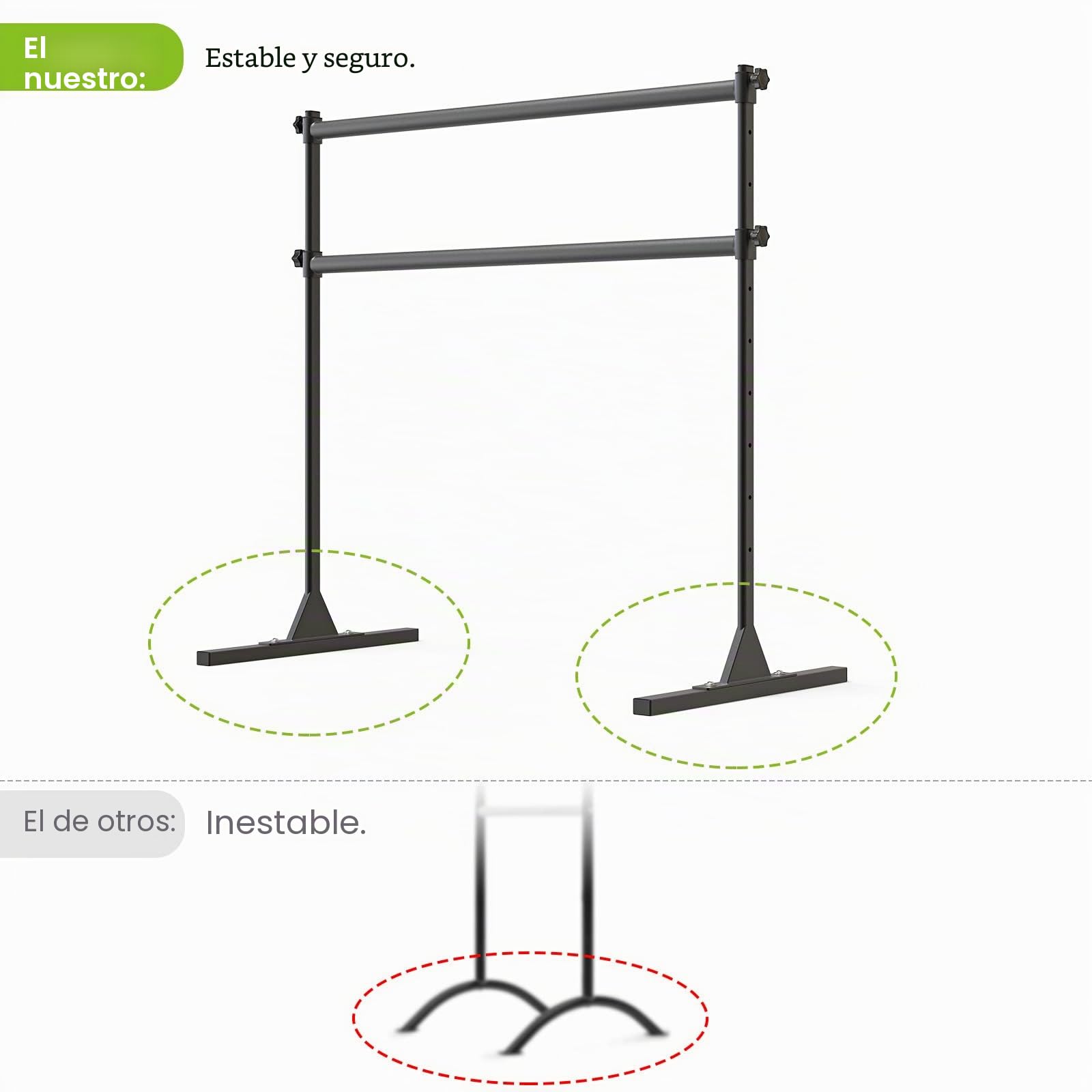 SELEWARE Barra de Ballet de Altura Ajustable