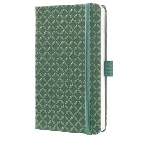 Sigel Jolie JN140 Notebook – Natural Green – Lined – 80 g/m² – Approx. A6 – Green – Hardcover – 174 Pages – FSC Certified