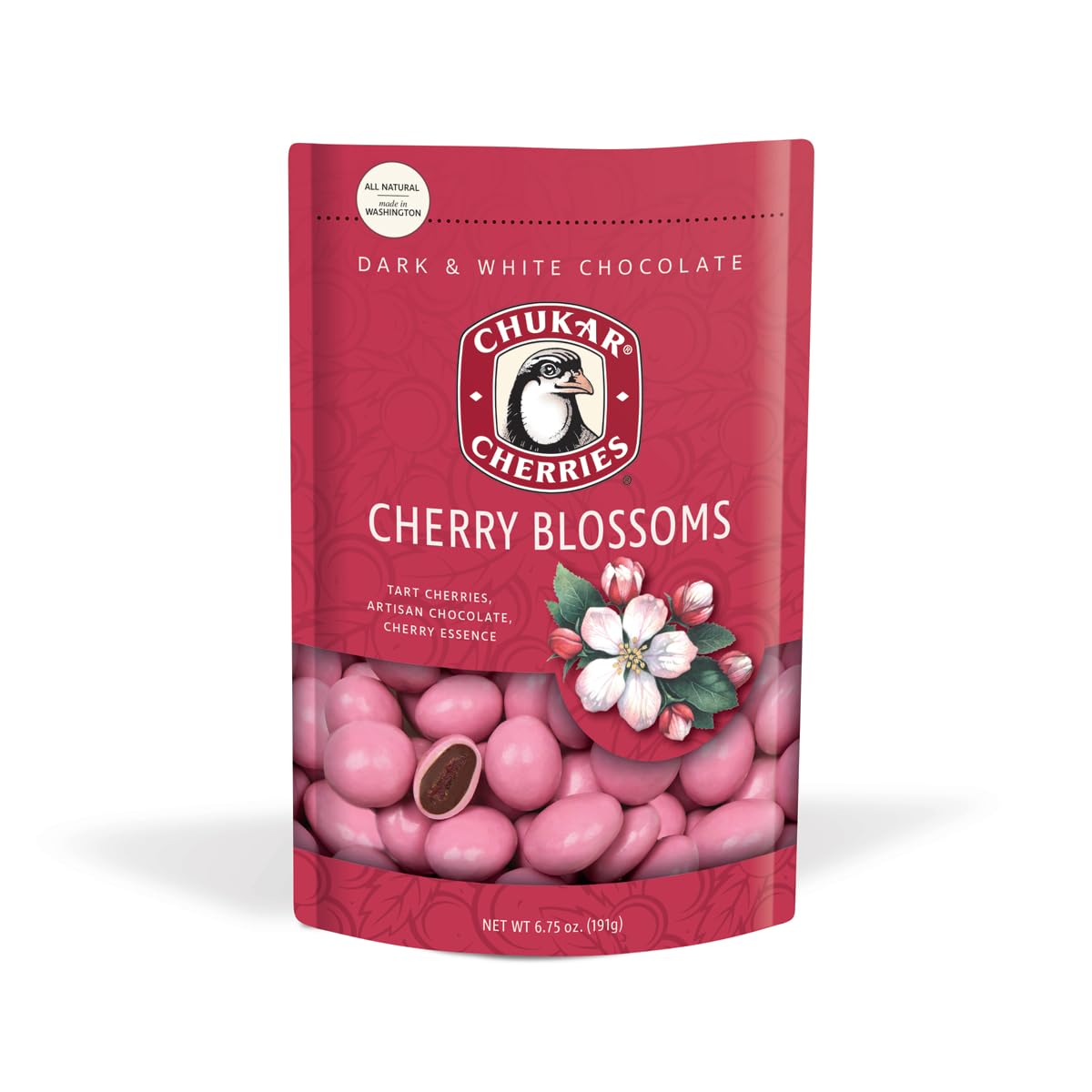 Chukar Cherries Dark & White Chocolate Cherry Blossoms (Pack of 2)