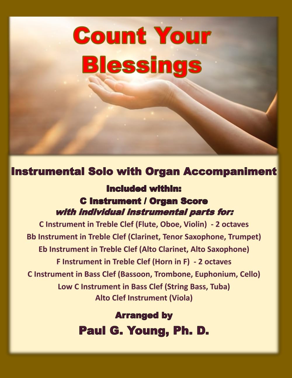 Count Your Blessings: Instrumental Solo with Organ Accompaniment