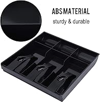 Vista 4 de Cajón de caja registradora para punto de venta Ystem Cajón de caja registradora Bandeja de inserción de 3 billetes y 3 compartimentos con clip