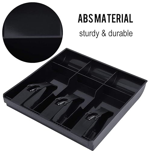 Miniatura 9 de get - Bandeja de repuesto para cajero individual, 3 billetes, 3 monedas, caja de almacenamiento de dinero (negro)