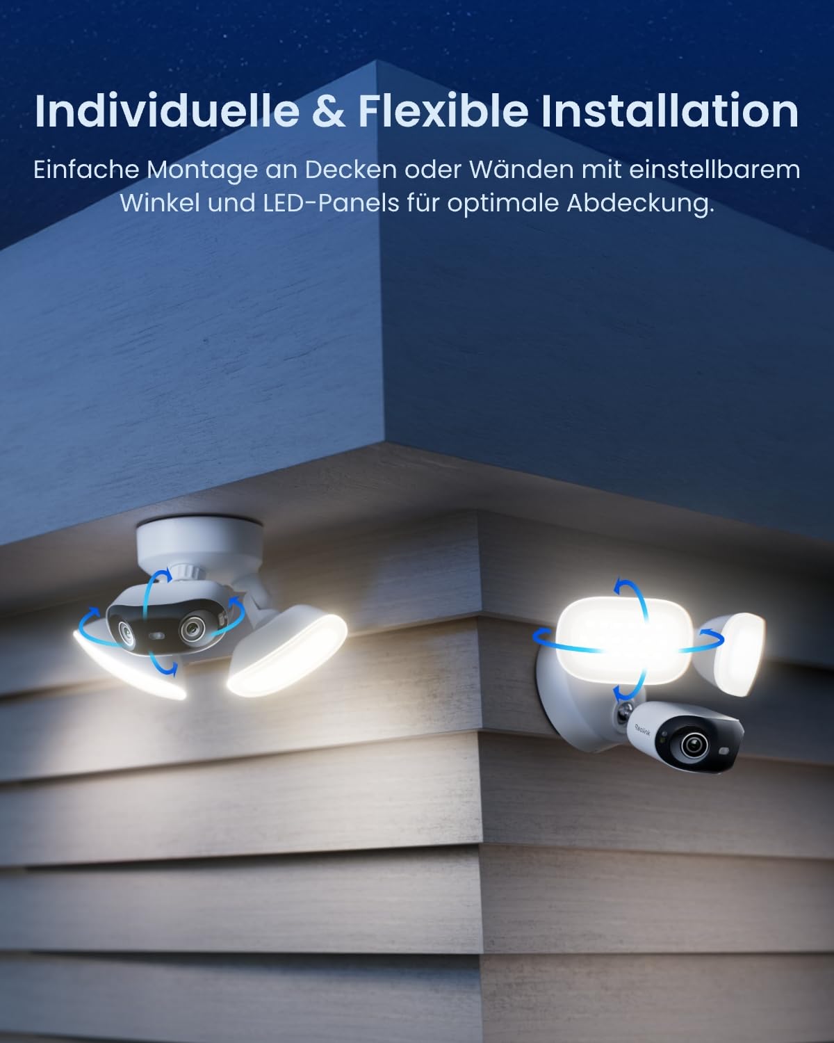 Reolink 4K 8MP Wi-Fi 6 Überwachungskamera Aussen mit 3000 Lumen Flutlicht