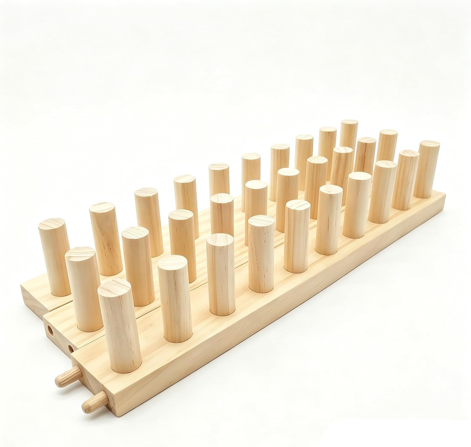 GMGH 3pc Wooden Chunky Blanket Loom, Adjustable 117cm Hand Weaving Kit,