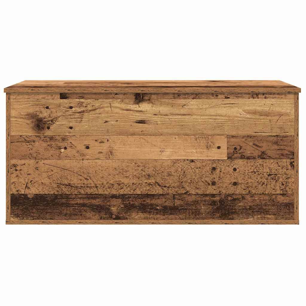 Pudełko do przechowywania starego drewna, 100 x 42 x 46 cm, materiał drewnopochodny z miejscem do przechowywania do salonu, sypialni, biura domowego, stabilna drewniana skrzynia, wszechstronny