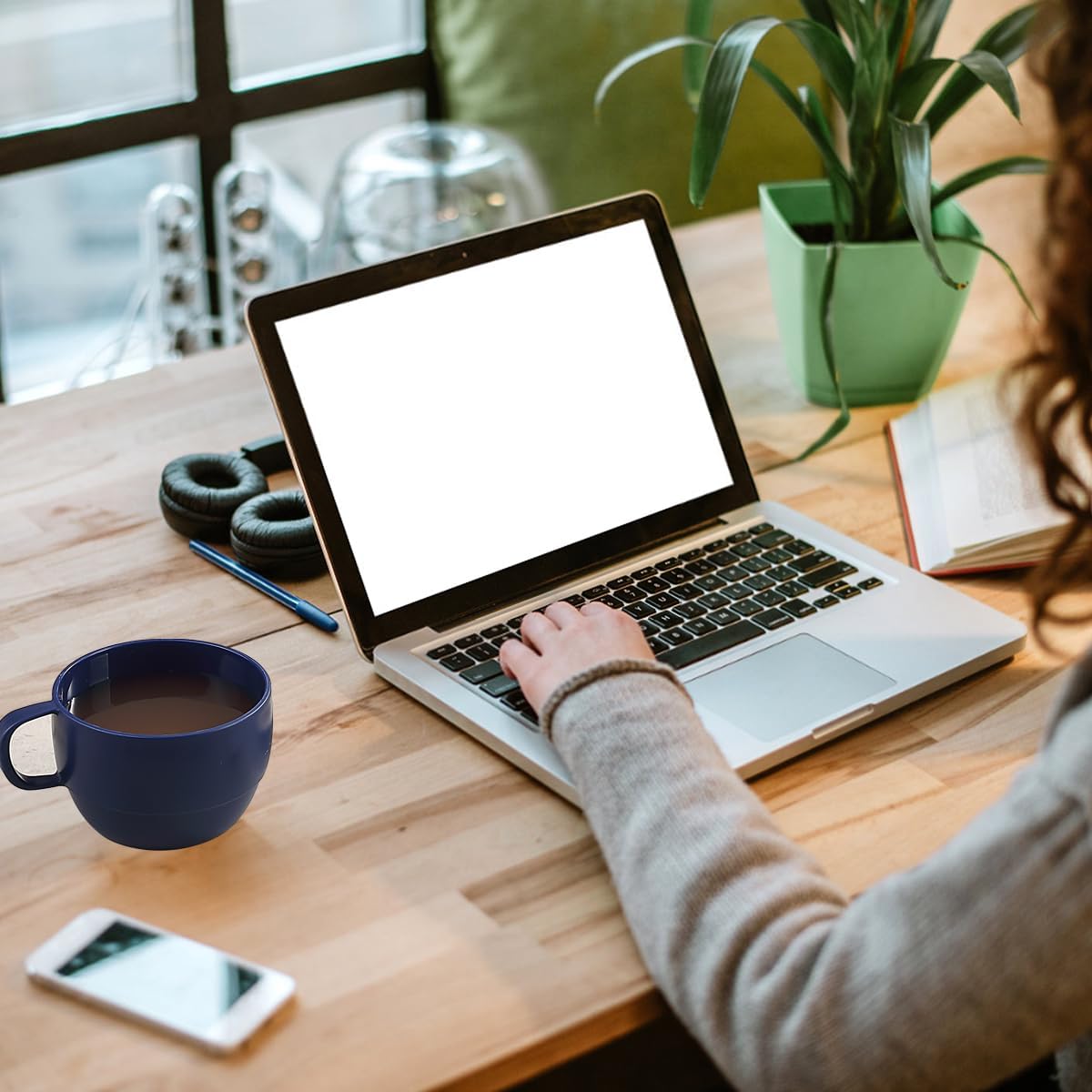 Coffee Mugs Set of 6, Coffee Cups 12oz, Durable Light Weight Plastic Mugs for Home, Outdoor, Picnic, Camping, Idea Birthday Gift - Image 8