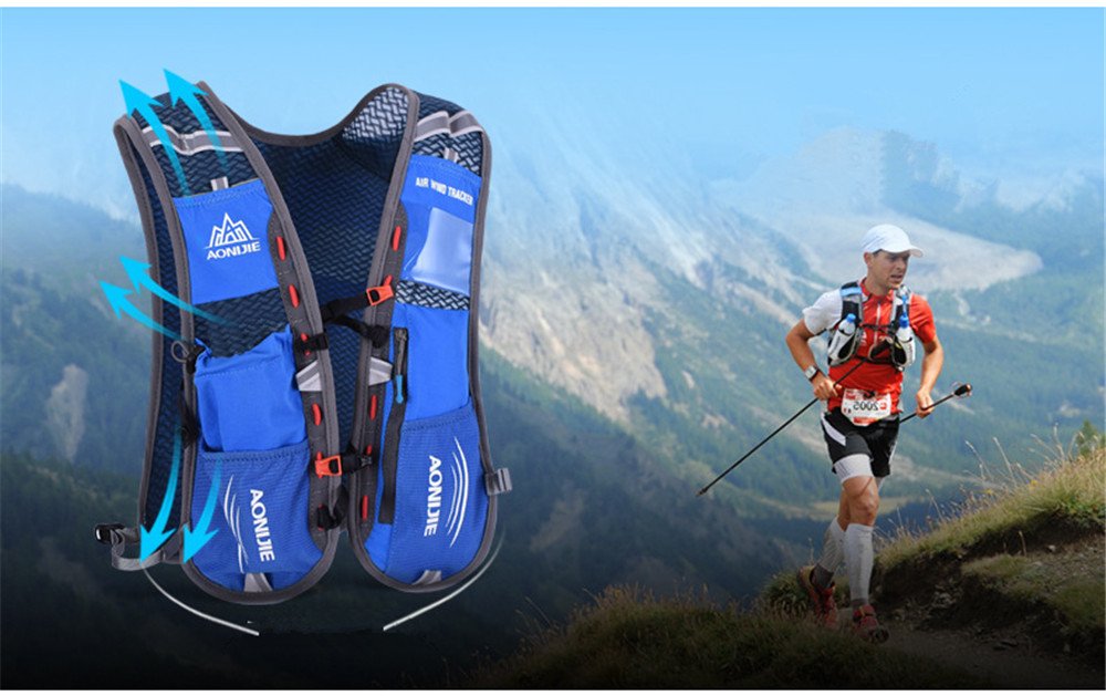 AONIJIE 5L Outdoor Sport Multifunctional Camping Backpack Cycling Running Climbing Hiking Hydration Vest Pack