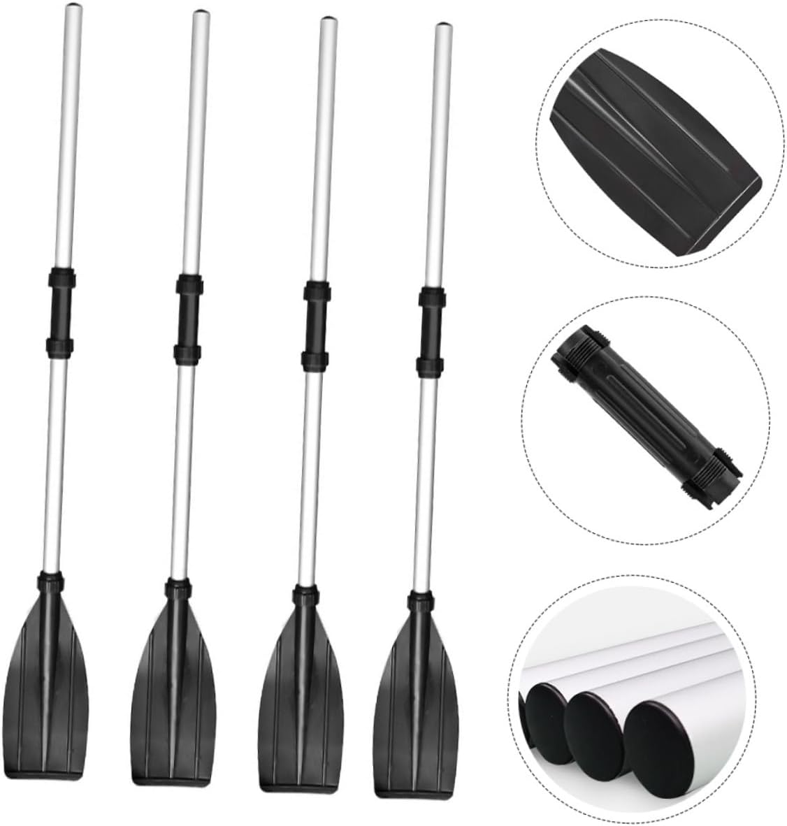 2 Pairs Collapsible Kayak Paddle Aluminum Alloy Oars for Boat Canoe Mount
