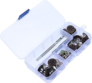 TEHAUX 1 Caixa De Botões De Metal Sem Costura Botões De Pressão De Reposição Para Roupas Calças De Botão De Cintura Conjunto De Botões De Pressão Para Couro Kit De Couro Fechos De