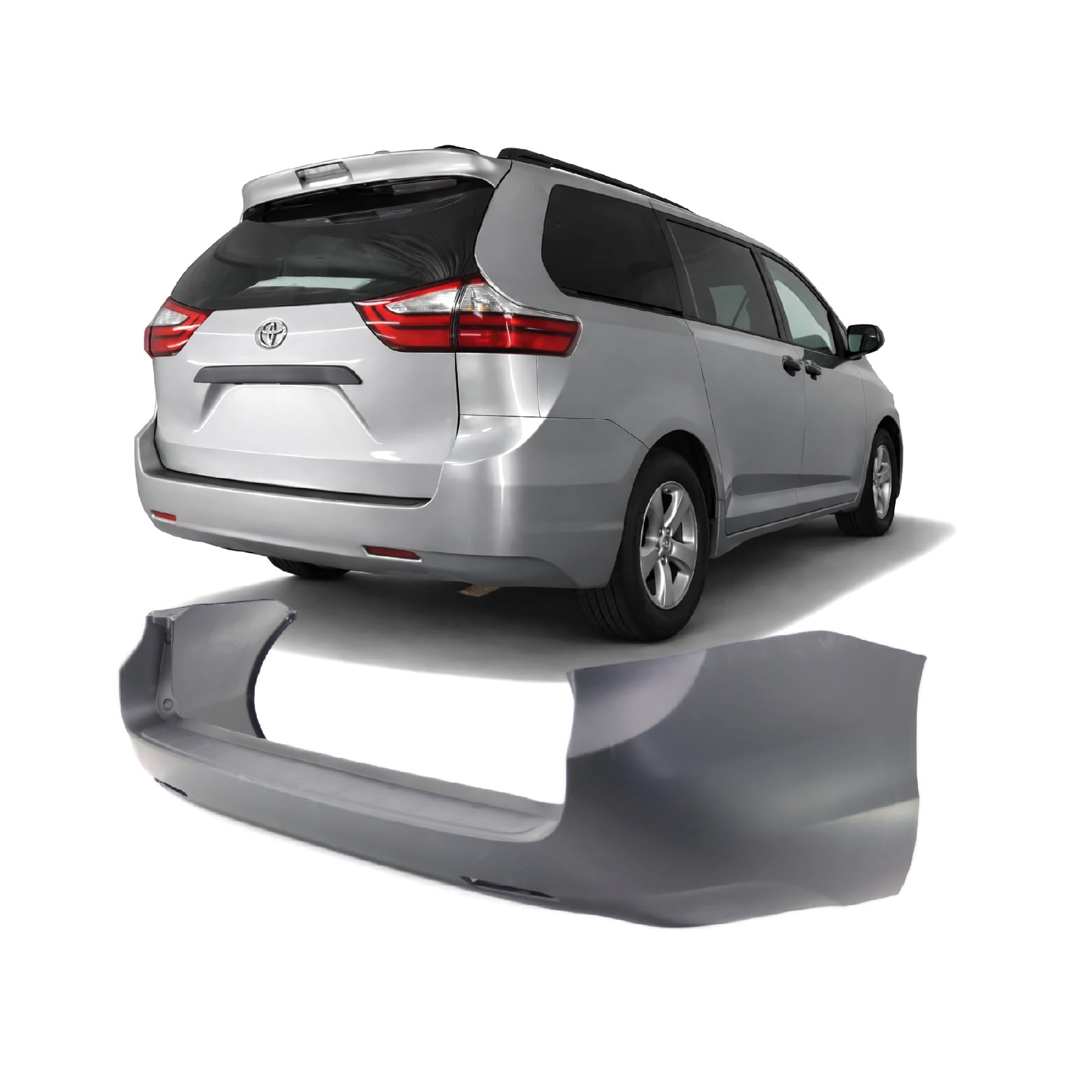 FitParts Compatible with Toyota Sienna 2011–2020 Rear Bumper Cover