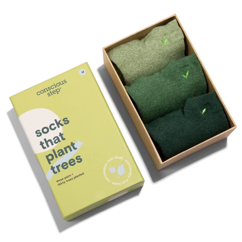 Conscious StepConscious Step Women's Fair Trade Organic Cotton Ankle Socks | 3 Pack | Every Pair Helps Support our Humanitarian Partners