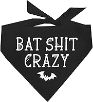 Vista 1 de Bat Sh*t Crazy Halloween Dog Bandana (negro, OS 850)