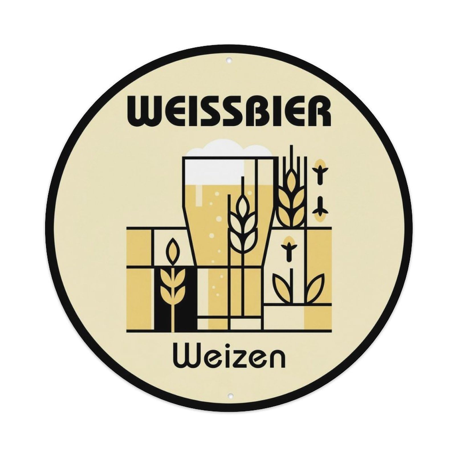 Old School German Wheat Beer Ale Craft Brew Festival Metal Tin Sign