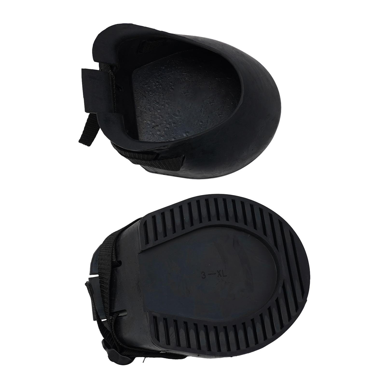 Gummi-Pferdestiefel Anti-Rutsch-Schutz für verletzte Hufe Wundpflege wasserdichte Schuhüberzieher isolieren Schmutz schwarz 2 Stück Größe L (XL)