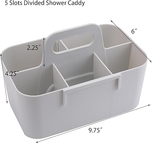 Miniatura 2 de Jucoan Paquete de 2 organizadores de almacenamiento portátiles de plástico, apilables, con 5 ranuras divididas, organizador de maquillaje montado en